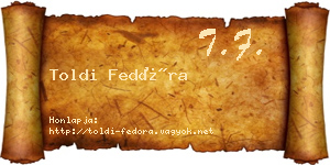 Toldi Fedóra névjegykártya